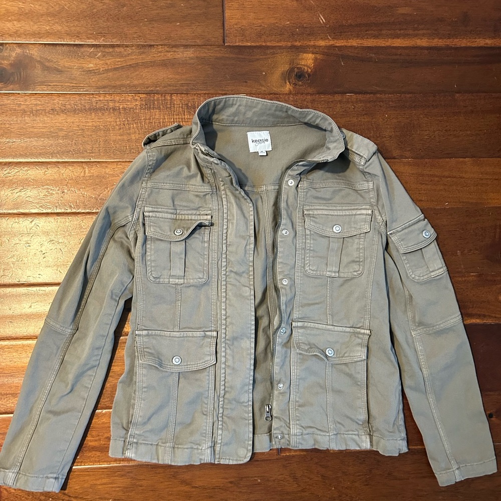 Kensie Gray Denim Jacket
